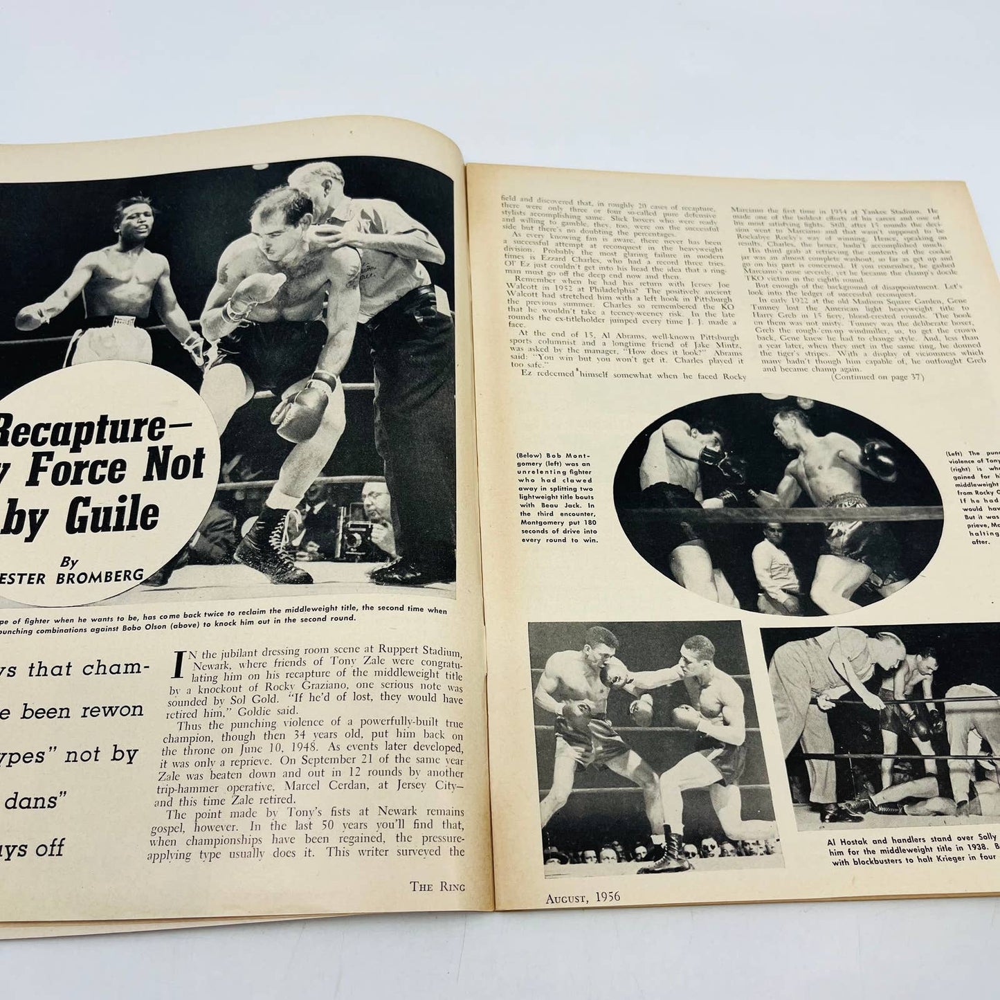 1956 Aug - The Ring Boxing Magazine Floyd Patterson Hurricane Moore Fullmer TA5