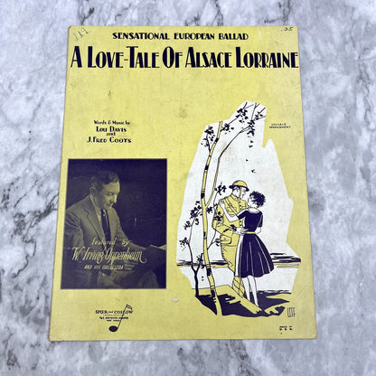 A Love Tale of Alsace Lorraine Ukulele J. Fred Coot 1928 Sheet Music V42-1