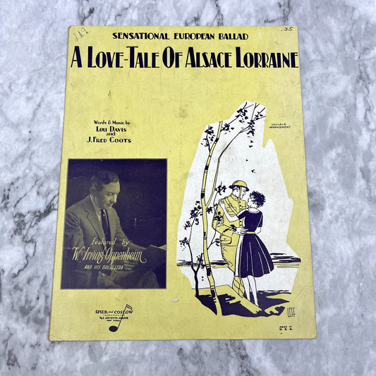A Love Tale of Alsace Lorraine Ukulele J. Fred Coot 1928 Sheet Music V42-1