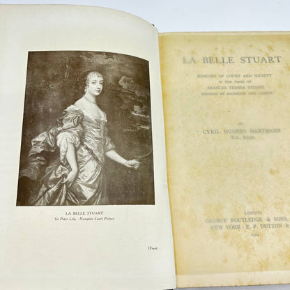 La Belle Stuart Cyril Hughes Hartmann Memoirs of Court & Society Hardcover TF1