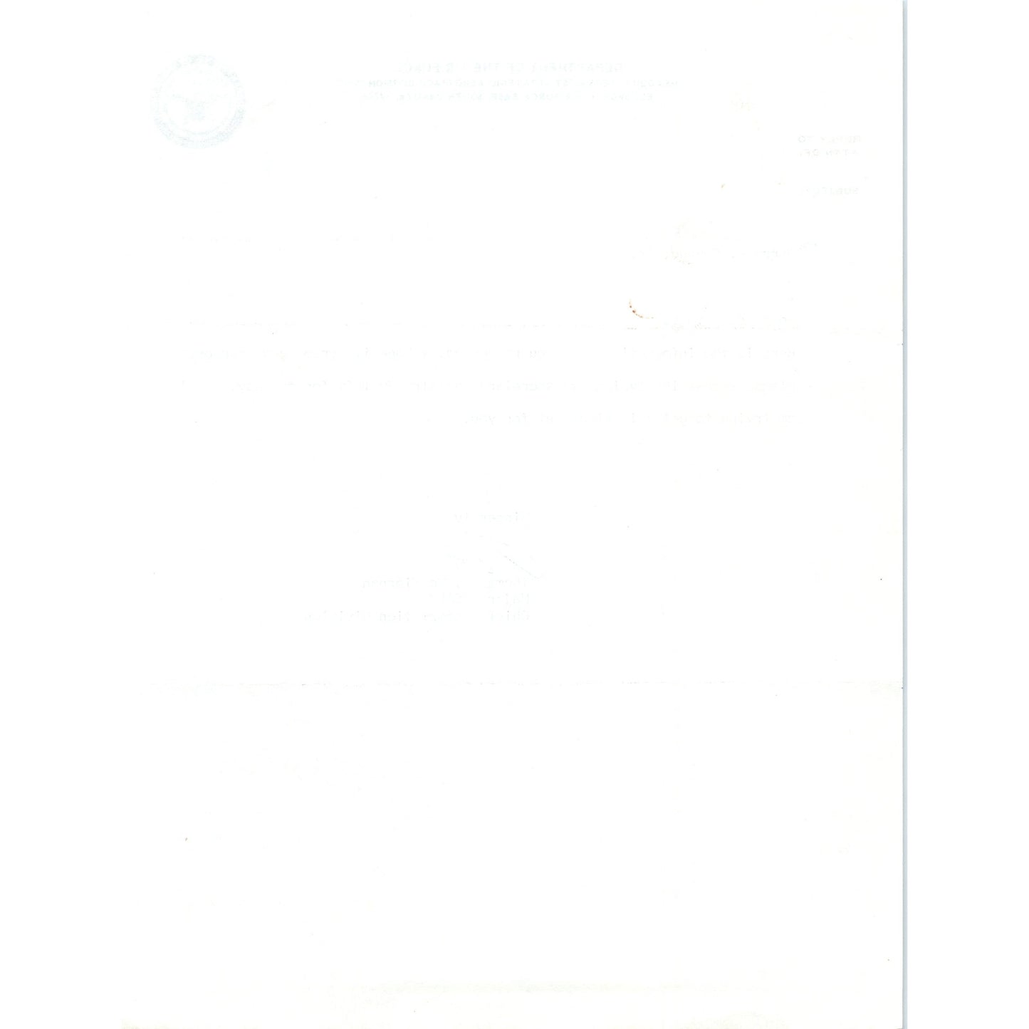 Department of the Air Force Major Thomas H. McKiernan Letterhead 1960s B10