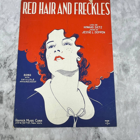 Red Hair and Freckles Howard Dietz Deppen 1929 Sheet Music TK2-SM4