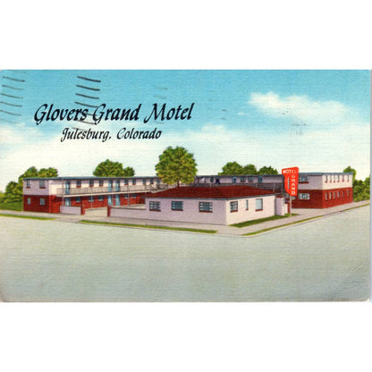 Grand Motel Julesburg Colorado 1961 - Original Postcard TJ7-RP2