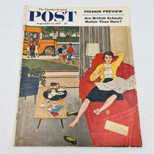 The Saturday Evening Post September 12 1959 Back To School Football Preview BA4