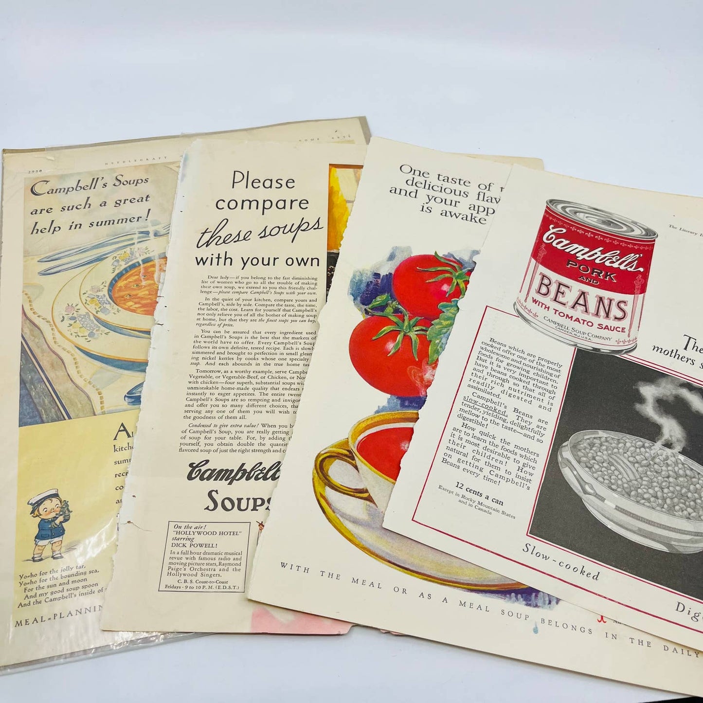 1925-60s HUGE Lot of ~30 Campbells Soup Advertisements TA8