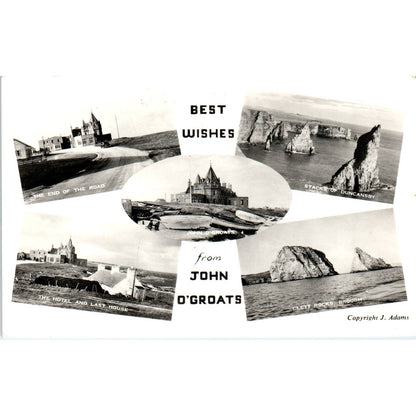 Best Wishes from John O'Groats - Original Postcard TJ9-P1