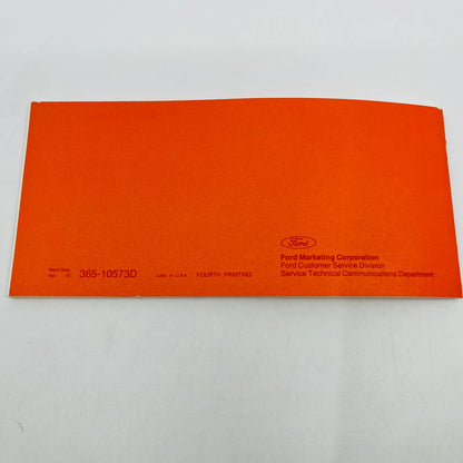 1973 Ford Mustang Original Owners Manual TD6