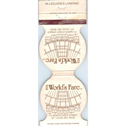 1904 World's Fare St. Louis MO Die Cut Advertising Matchbook Cover SA6-M3