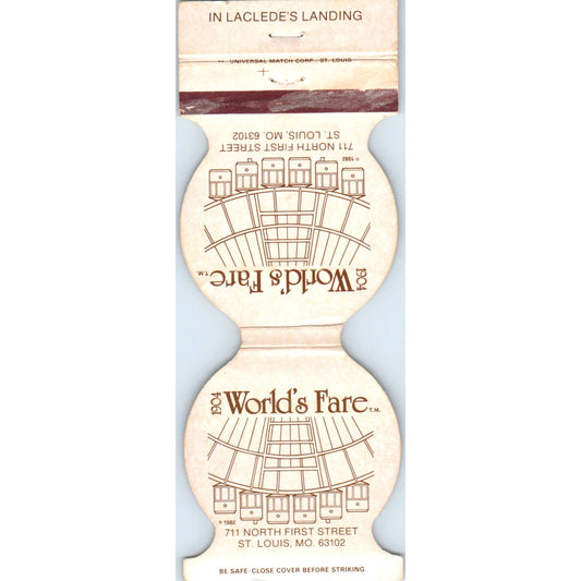 1904 World's Fare St. Louis MO Die Cut Advertising Matchbook Cover SA6-M3