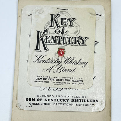 Key of Kentucky Whiskey Label Set of 3 Gem of Kentucky Distributors Greenbrier