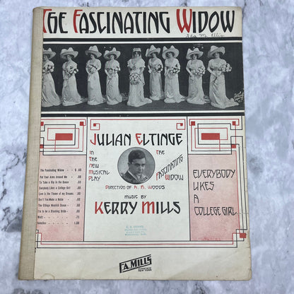 1911 The Fascinating Widow Everybody Likes a College Girl Sheet Music V41-3
