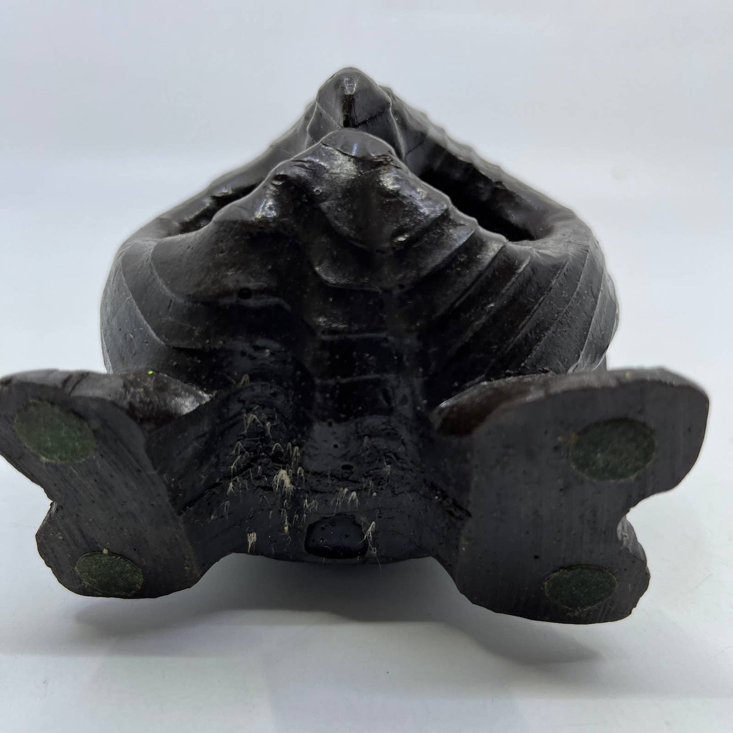 Vintage Cryptomeria Resin Carved Owl Figure Big Googly Wiggly Eyes 4x3” TI5