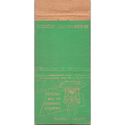 Casa Munras Hotel Monterey California Advertising Matchbook Cover SA1-M11