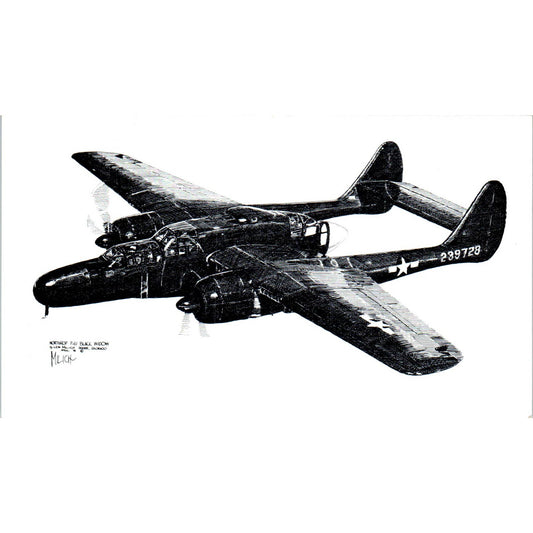 Vintage Postcard P-61 Black Widow Fighter Plane From the Warbird Collection EA3