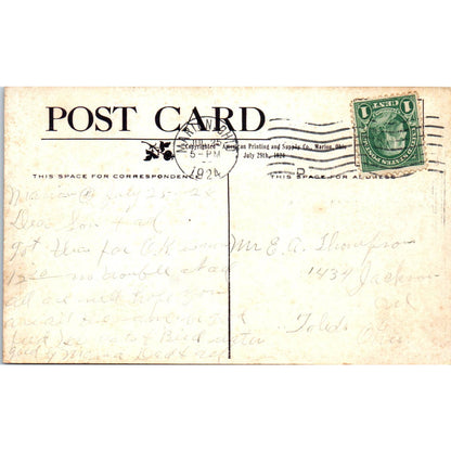 Waddell Children's Home Marion Ohio 1924 Original Postcard TK1-20