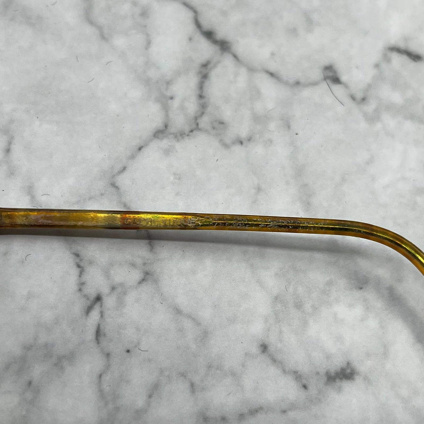 Vtg Capri-Vogue Silver Tortoise Metal Butterfly Aviator Eyeglasses FRAMES TA2