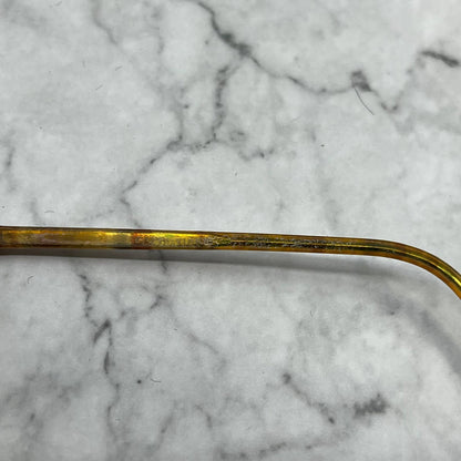 Vtg Capri-Vogue Silver Tortoise Metal Butterfly Aviator Eyeglasses FRAMES TA2