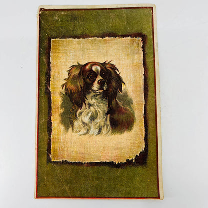 1880s Victorian Trade Card King Charles Cavalier Spaniel Jersey Coffee Ohio AA4