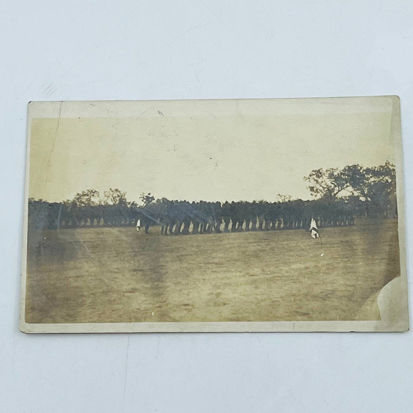 Early 1900s RPPC WWI US Military Servicemen Terre Haute 2nd In Formation PA9