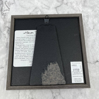 Paws Are Forever Gray 6 x 6 Stone and Glass Framed Pebble Art Sharon Nowlan TJ2