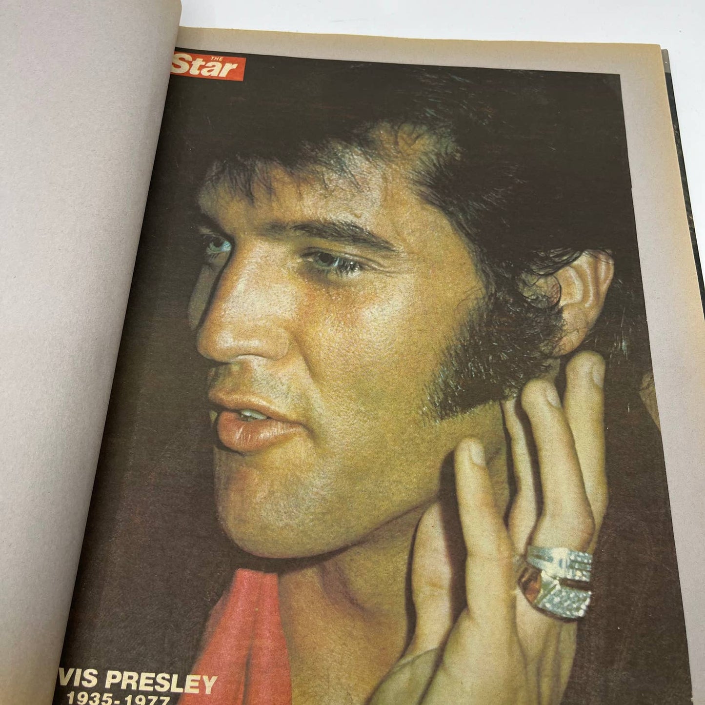 1970s Elvis Scrapbook Album Handmade Clippings & Photos TI6
