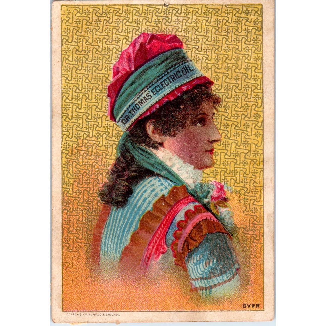 1880s Victorian Trade Card DR THOMAS' ECLECTRIC OIL SF2