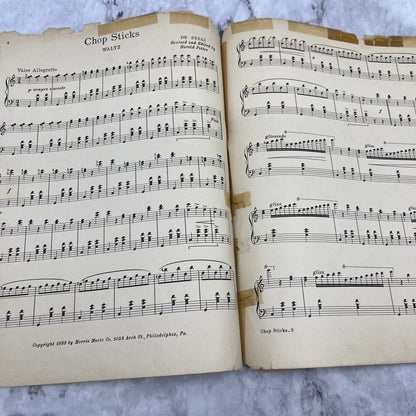 1933 Sheet Music Chip Sticks Waltz By De Zulli V38