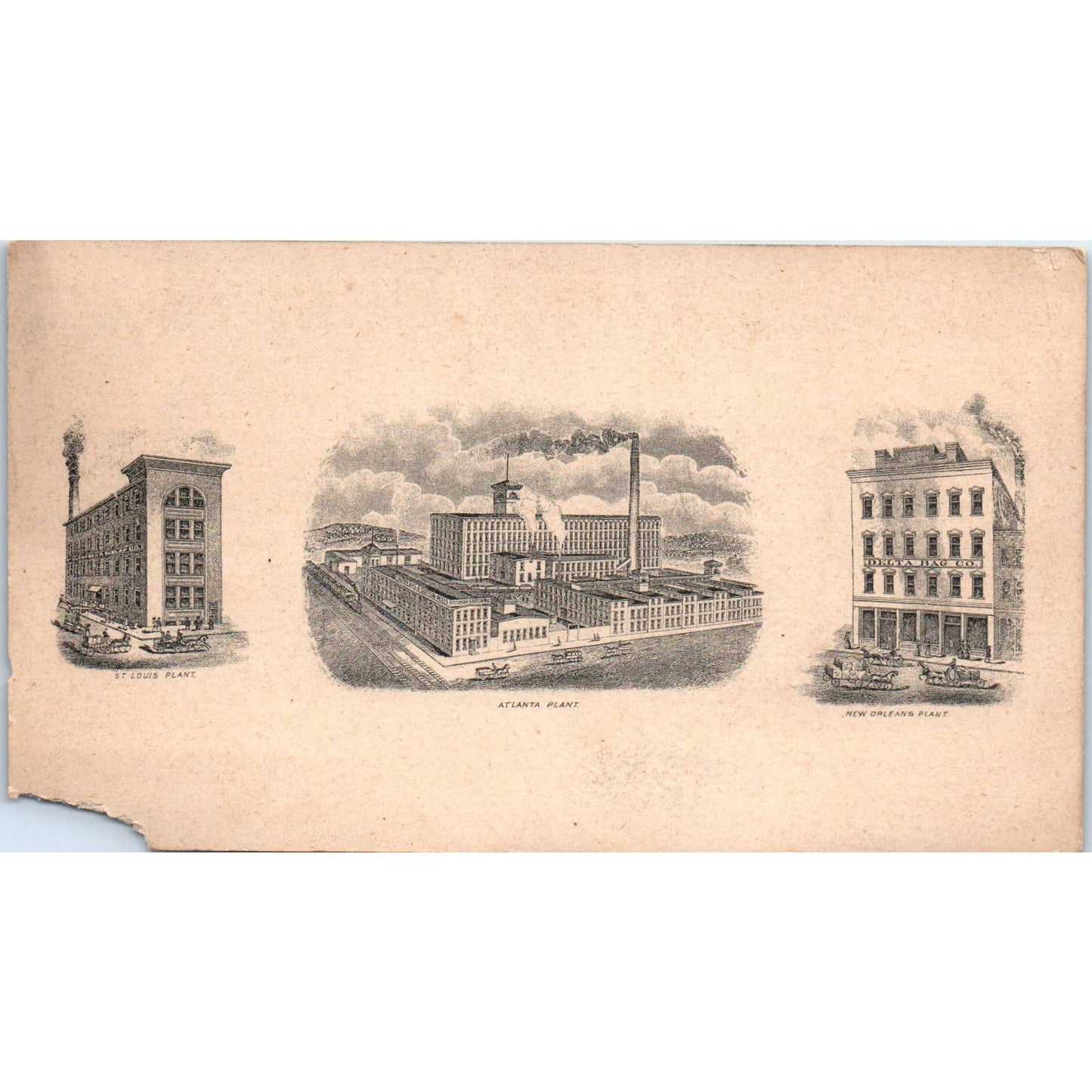 Antique Trade Card Fulton Bag and Burlap Co. St. Louis Robert Stockbridge SE5