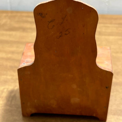 Vintage Handmade Wooden Doll House Furniture Vanity Dresser w/ Mirror 4 x 6” TG8