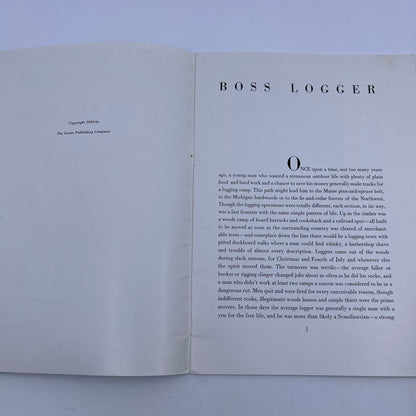 1948 Boss Logger Men At Work Richard Thruelsen V39-1
