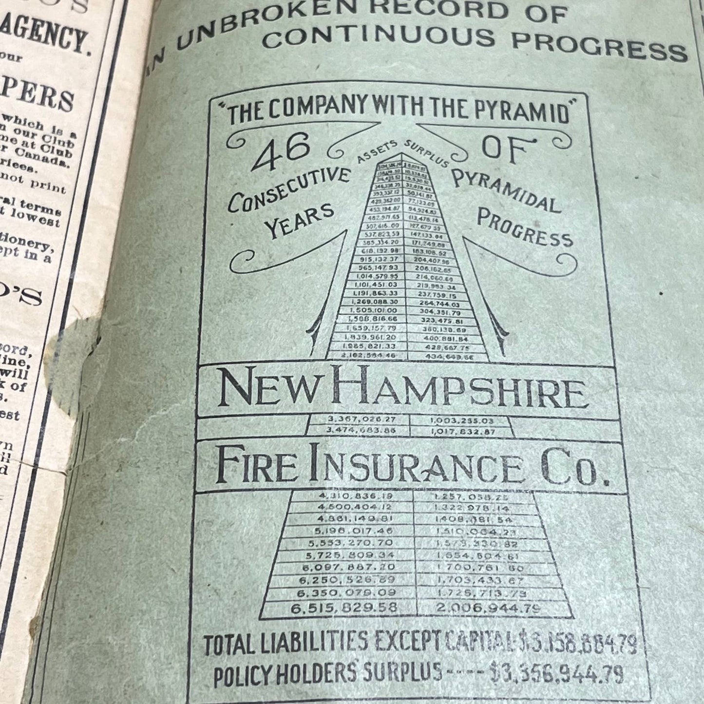 1917 Levitt’s Farmer’s Almanac Dover New Hampshire Geo E. Barney No. 121 NH1
