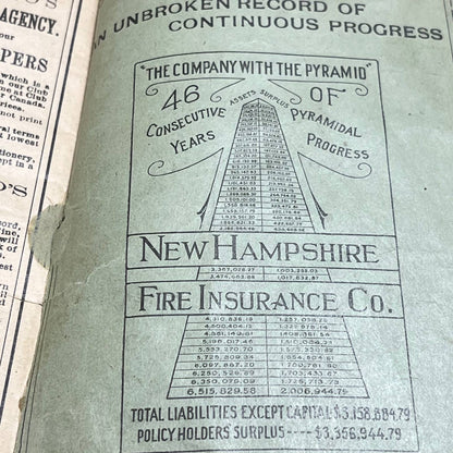 1917 Levitt’s Farmer’s Almanac Dover New Hampshire Geo E. Barney No. 121 NH1
