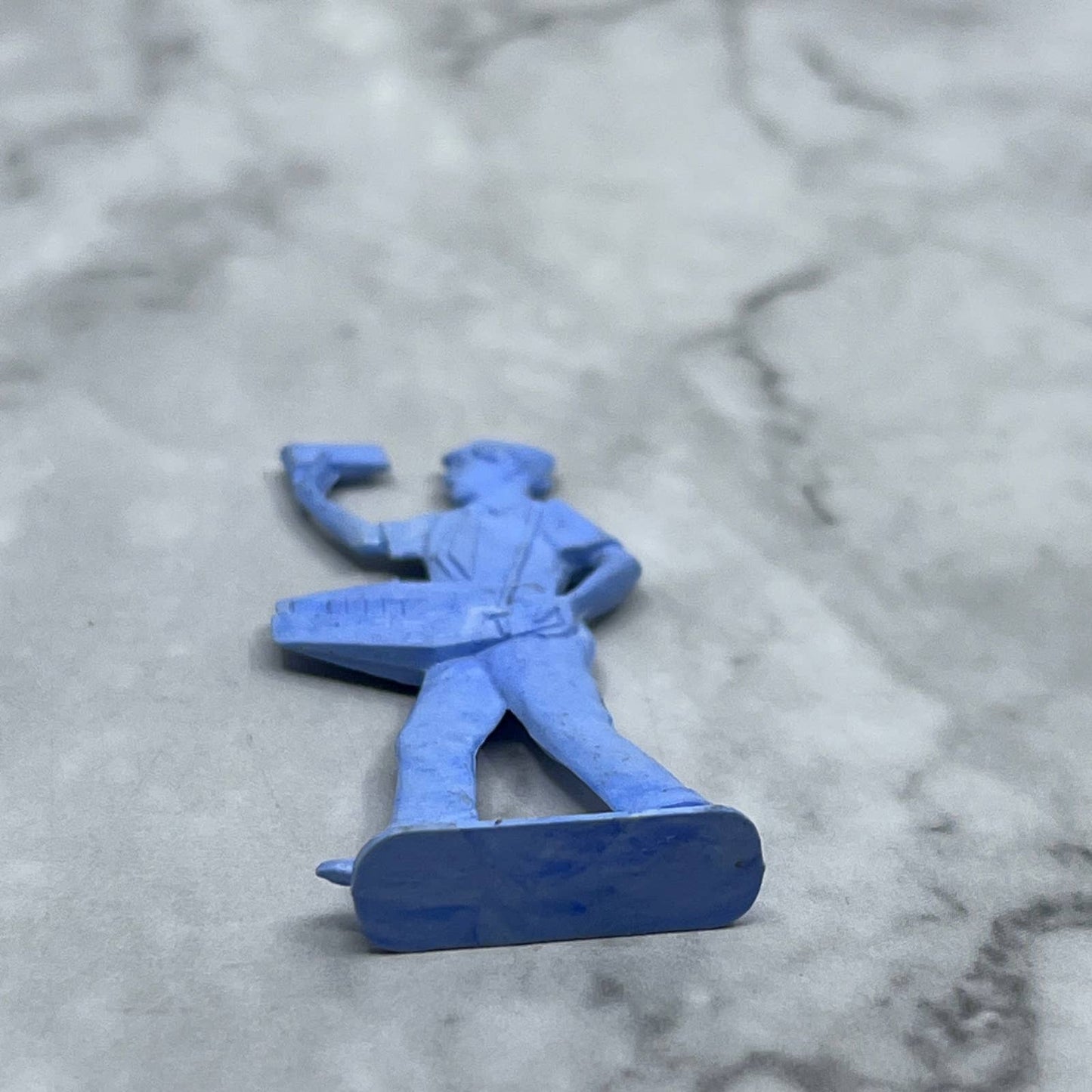 1950s Cracker Jack Prize Toy Blue Nosco Cracker Jack Vendor Stand Up 2” SE7