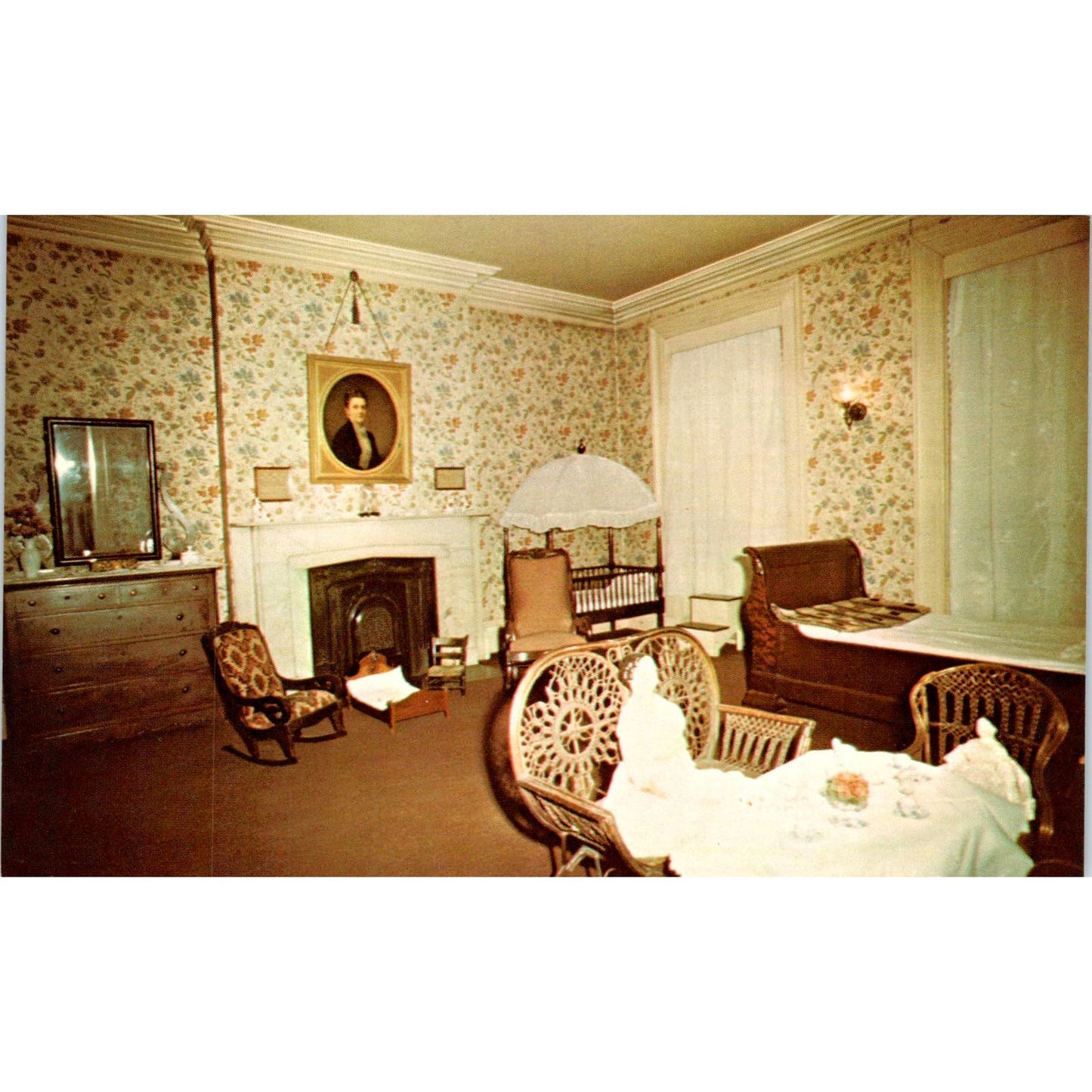 Theodore Roosevelt Birthplace Nursery & Dolls NYC Original Postcard PB8