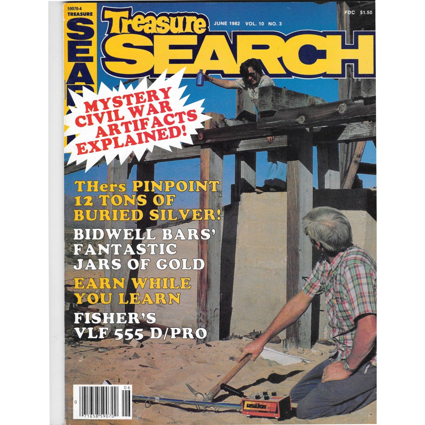 Treasure Search Magazine 1982 June Metal Detecting Gold Diamonds M2