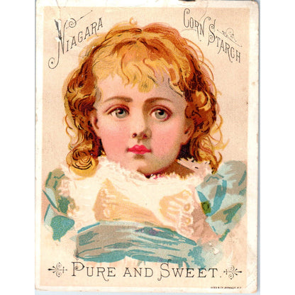 1880s Victorian Trade Card Niagara Corn Starch - Pure and Sweet SF2-3