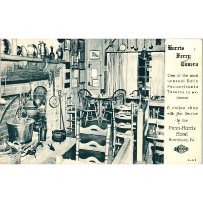 Vintage Postcard Harris Ferry Tavern Penn-Harris Hotel Harrisburg PA TI1-1