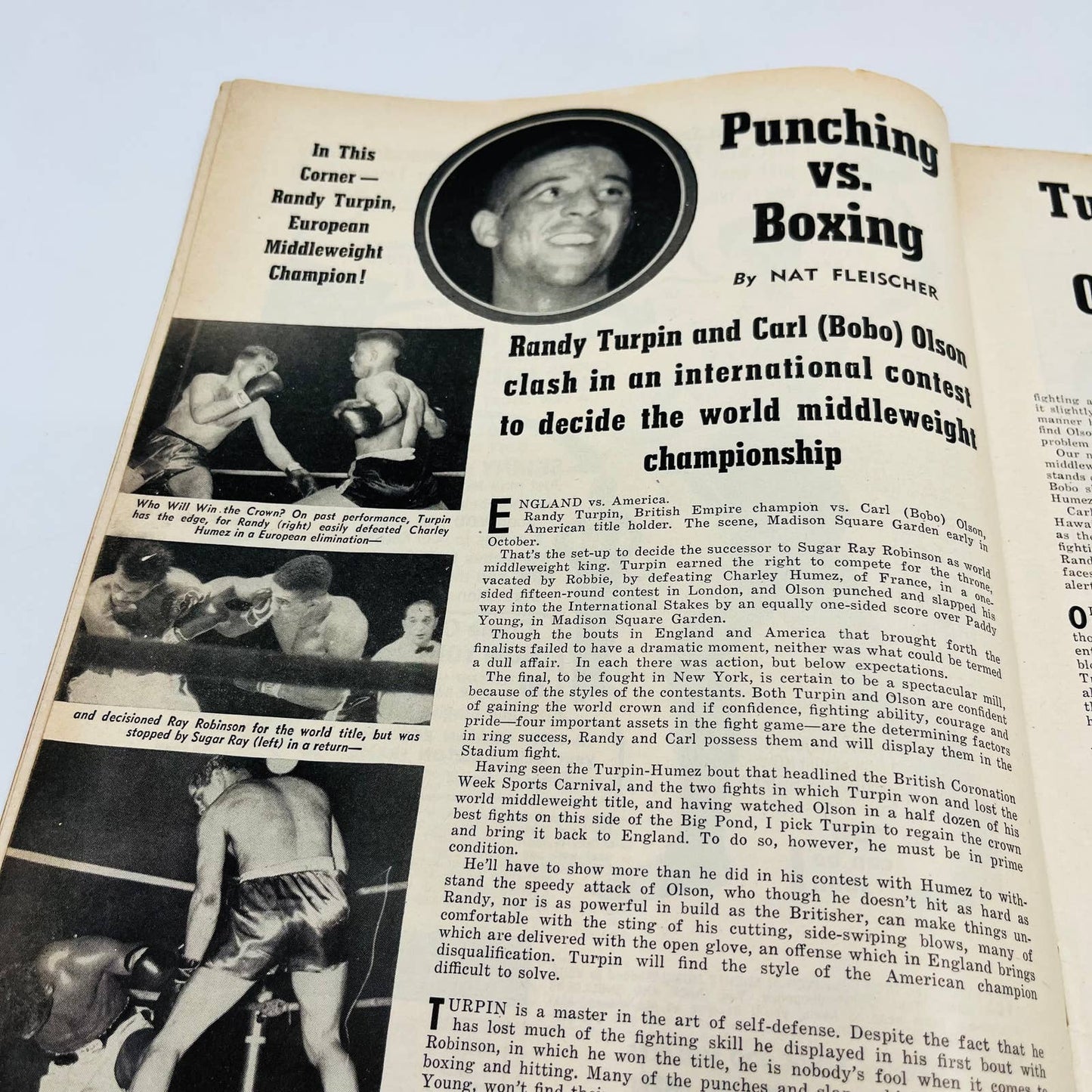 1953 Sept - The Ring Boxing Magazine – La Starza Cover Rocky Marciano TA5