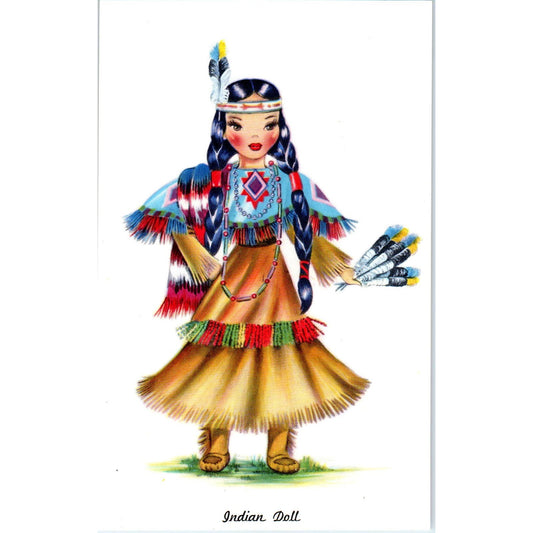Indian Doll - Dolls of Many Lands Series Original Postcard PB4