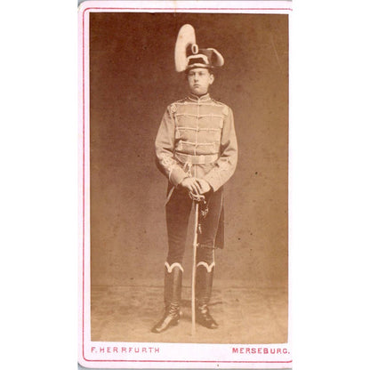 c1900 German Military CDV Cabinet Photo Card - F. Herrfurth Merseburg EA3