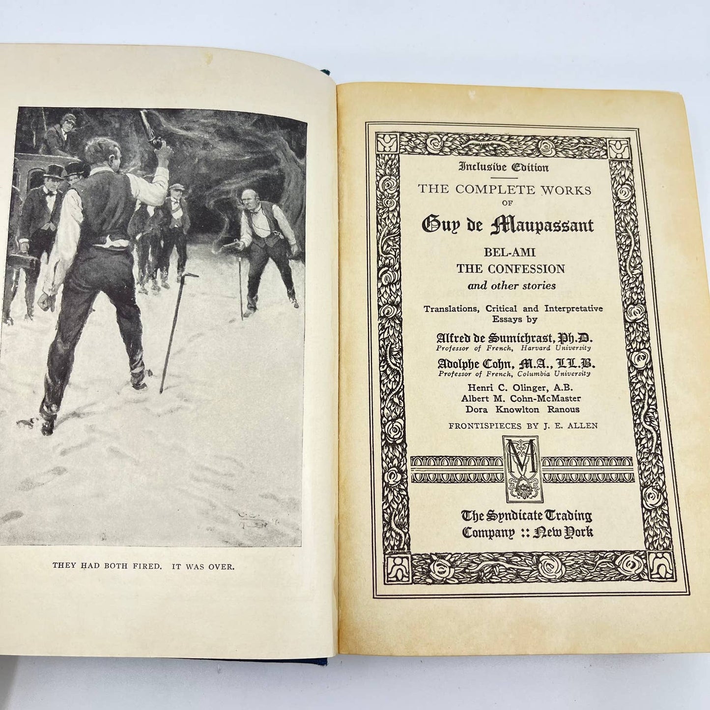 1917 Complete Works Guy de Maupassant Bel-Ami The Confession & Other Stories TF1