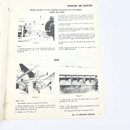 Original 1966 New Idea Manual FS-111 No 114 Spinner Type Fertilizer Spreader TB9