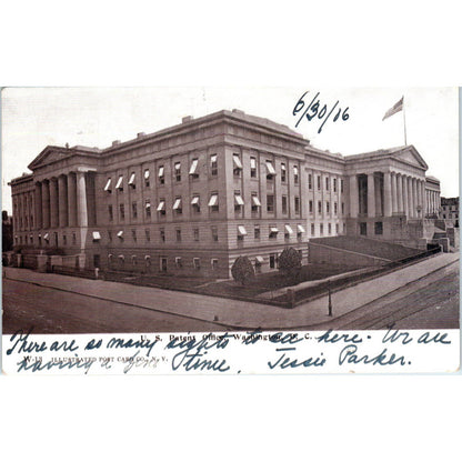 US Patent Office 1906 Washington D.C. Original Postcard TK1-P2