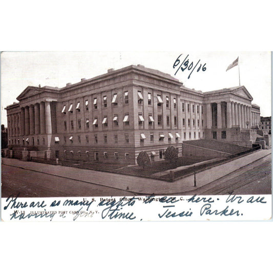 US Patent Office 1906 Washington D.C. Original Postcard TK1-P2