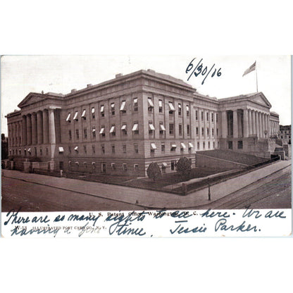 US Patent Office 1906 Washington D.C. Original Postcard P1-16