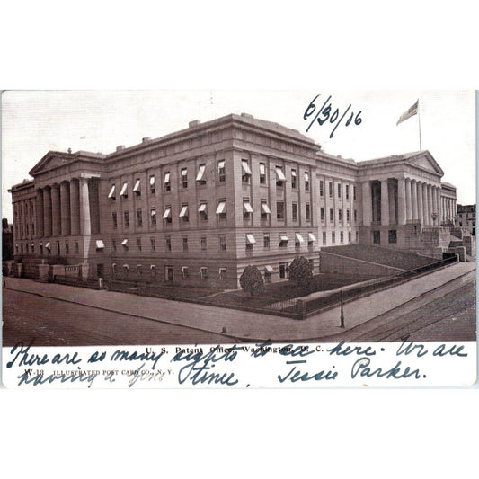 US Patent Office 1906 Washington D.C. Original Postcard P1-16