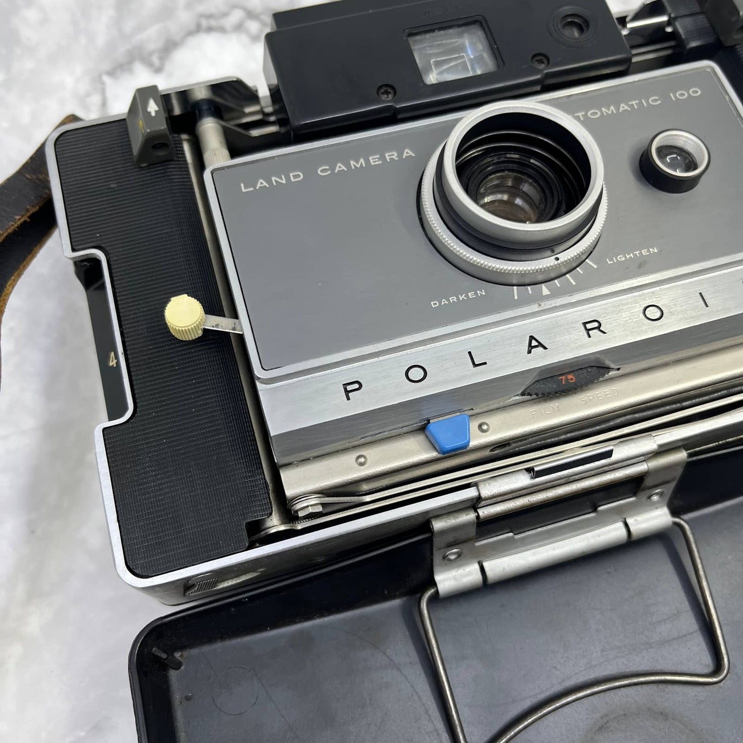 1960s POLAROID Automatic 100 Land Camera with Leather Strap TB4