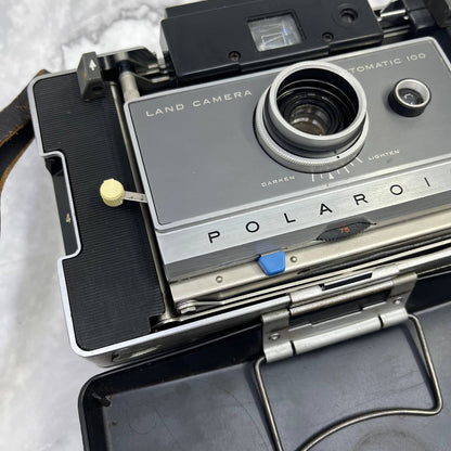 1960s POLAROID Automatic 100 Land Camera with Leather Strap TB4