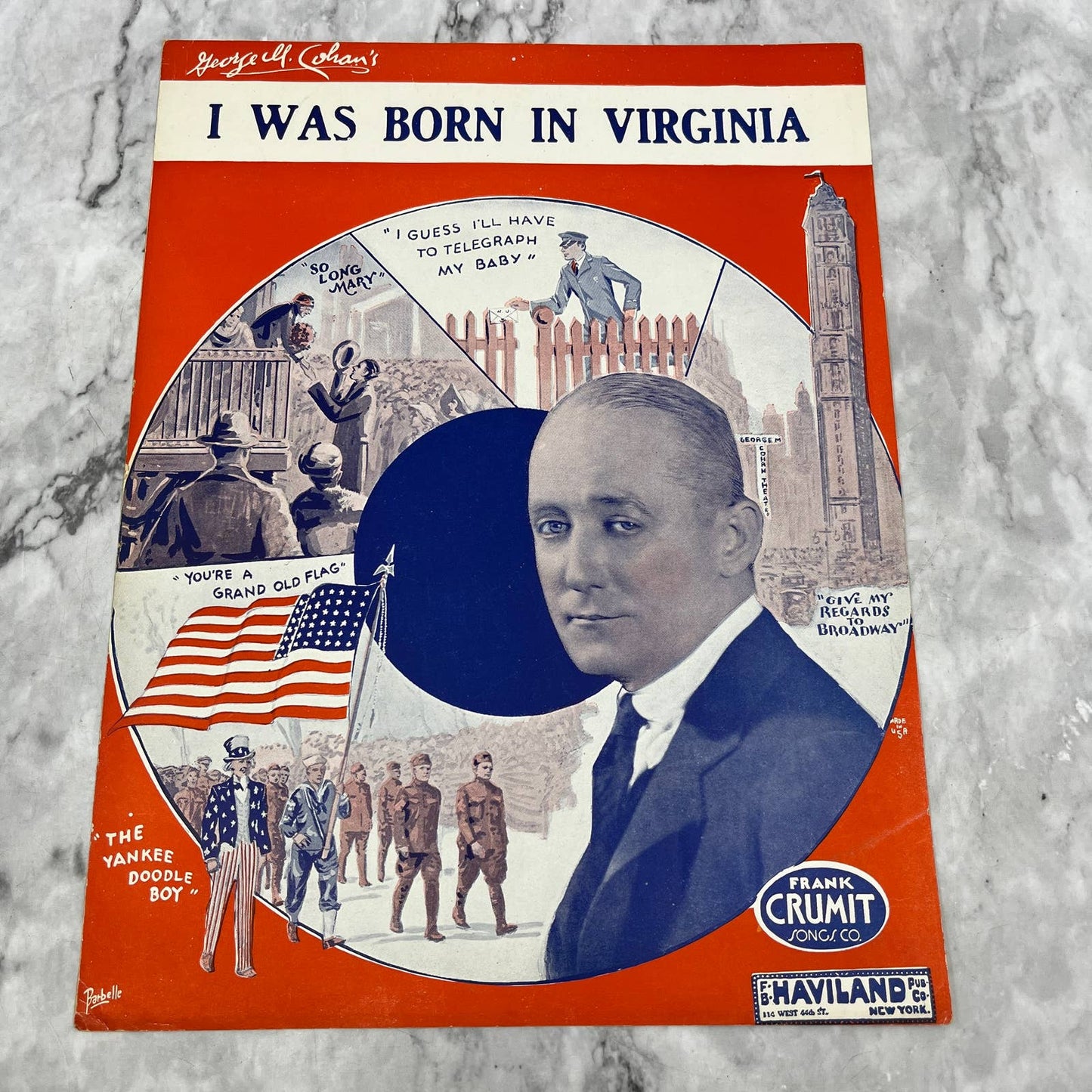 I Was Born In Virginia George M. Cohan 1931 Sheet Music TK2-SM3