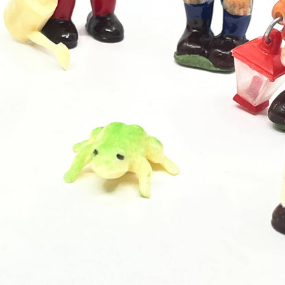 1960s Miniature Celluloid Working Gnomes Set of 6 SD6